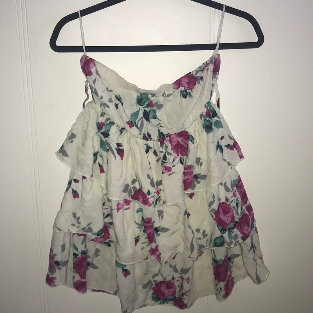 Floral ruffle mini dress